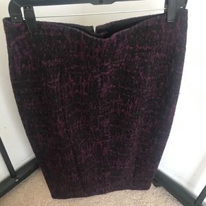 Black and purple Christian Siriano pencil skirt